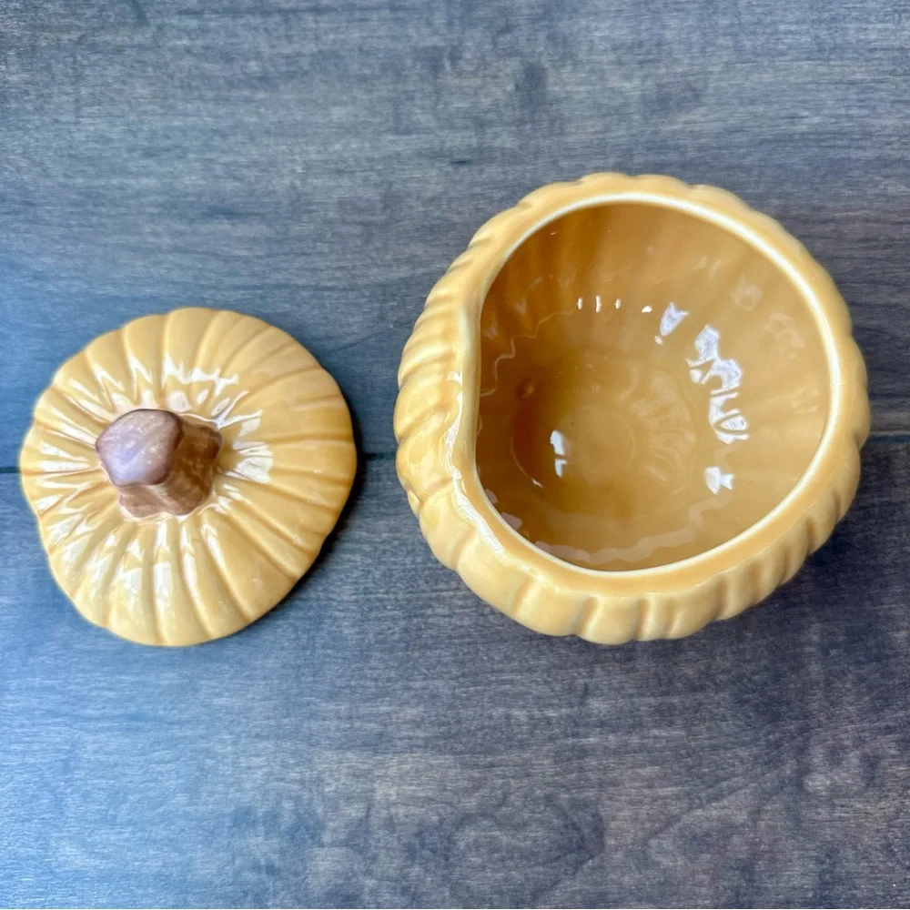 Williams Sonoma Harvest Pumpkin Individual Soup Bowl with matching Lid